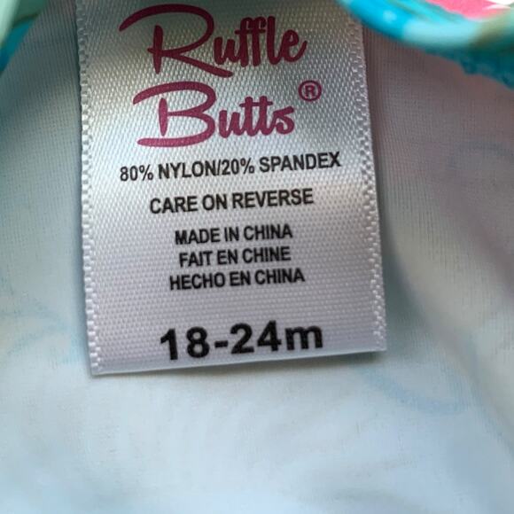 RuffleButts Floral Rashguard - Picture 2 of 4
